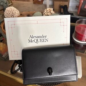 Alexander McQueen Black Leather Purse